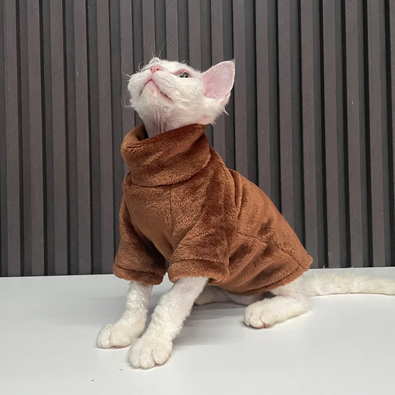 Suéter para Gatos sem Pelo e Cães Pequenos de Tricô Quente - Imagem 5