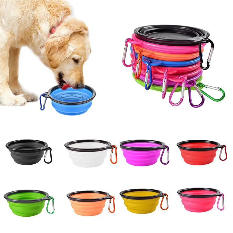 Comedouro Dobrável para Cães de Silicone 1000ml com Mosquetão - Imagem 3