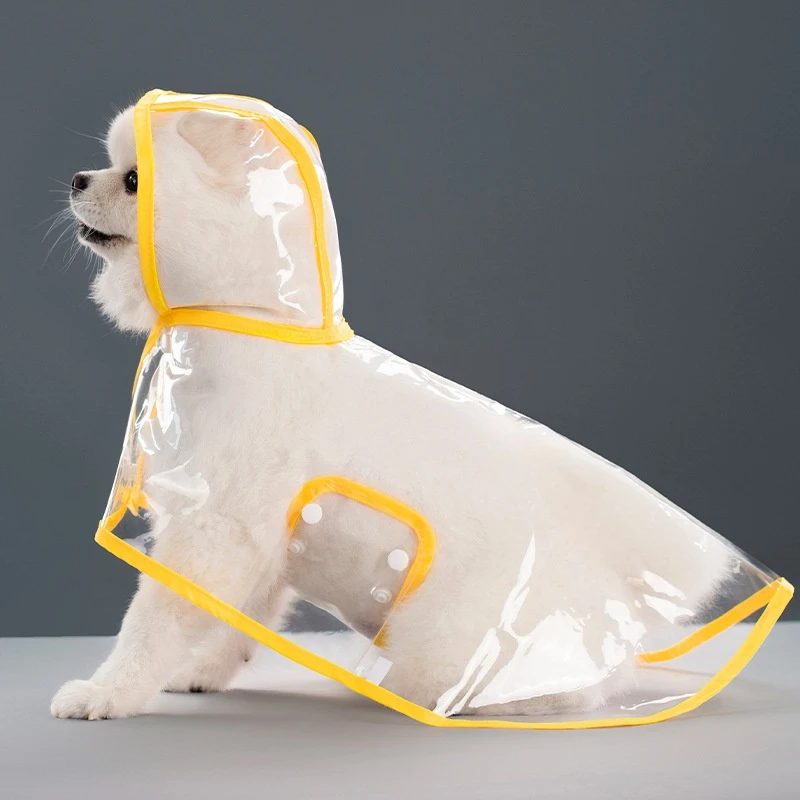 Capa de Chuva Transparente para Cães com Capuz Ajustável - Imagem 6