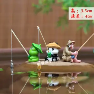 decoração de aquário mini pesca panda