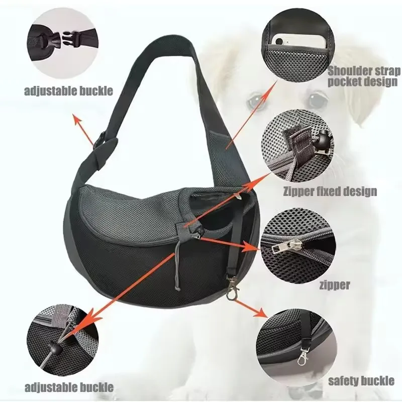 Mochila para Cães e Gatos Pequenos de Malha Respirável Leve - Image 3