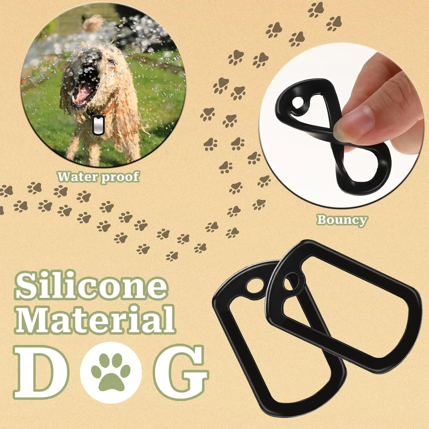 Capa de Silicone para Placa de Identificação de Cães Reduz Ruído - Imagem 2