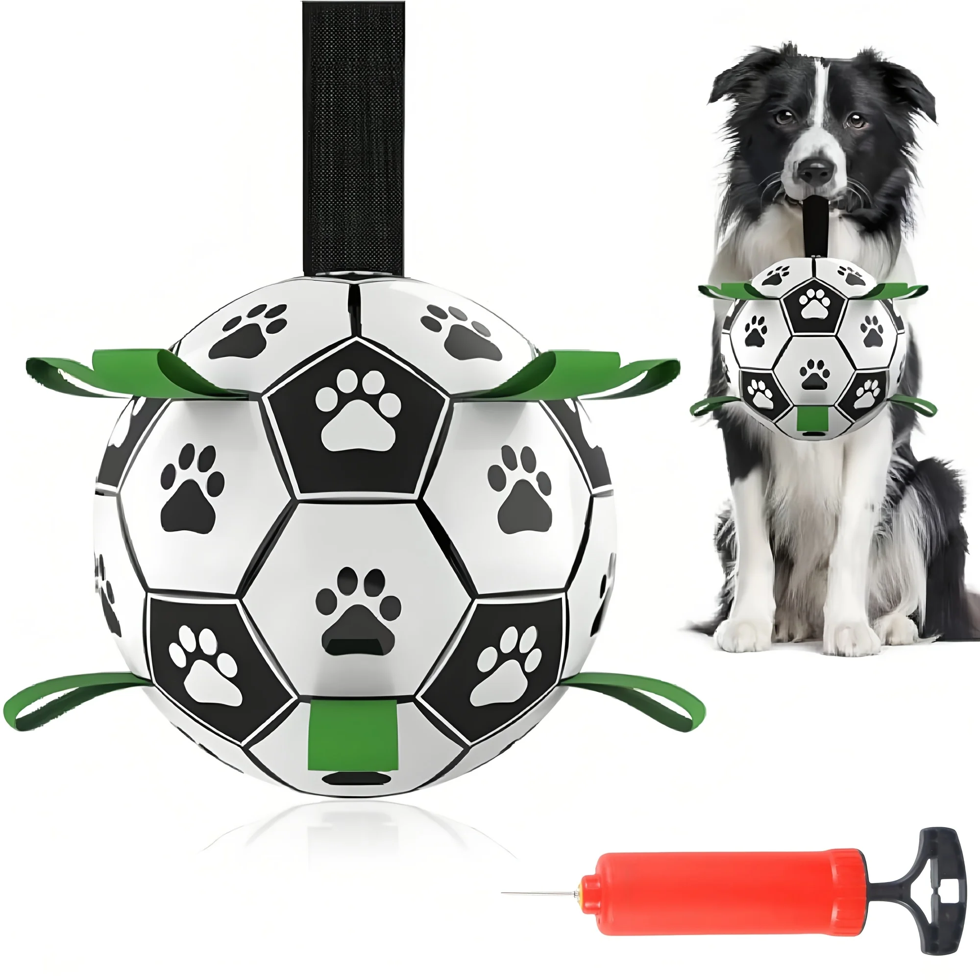 brinquedo de futebol para cães com anel