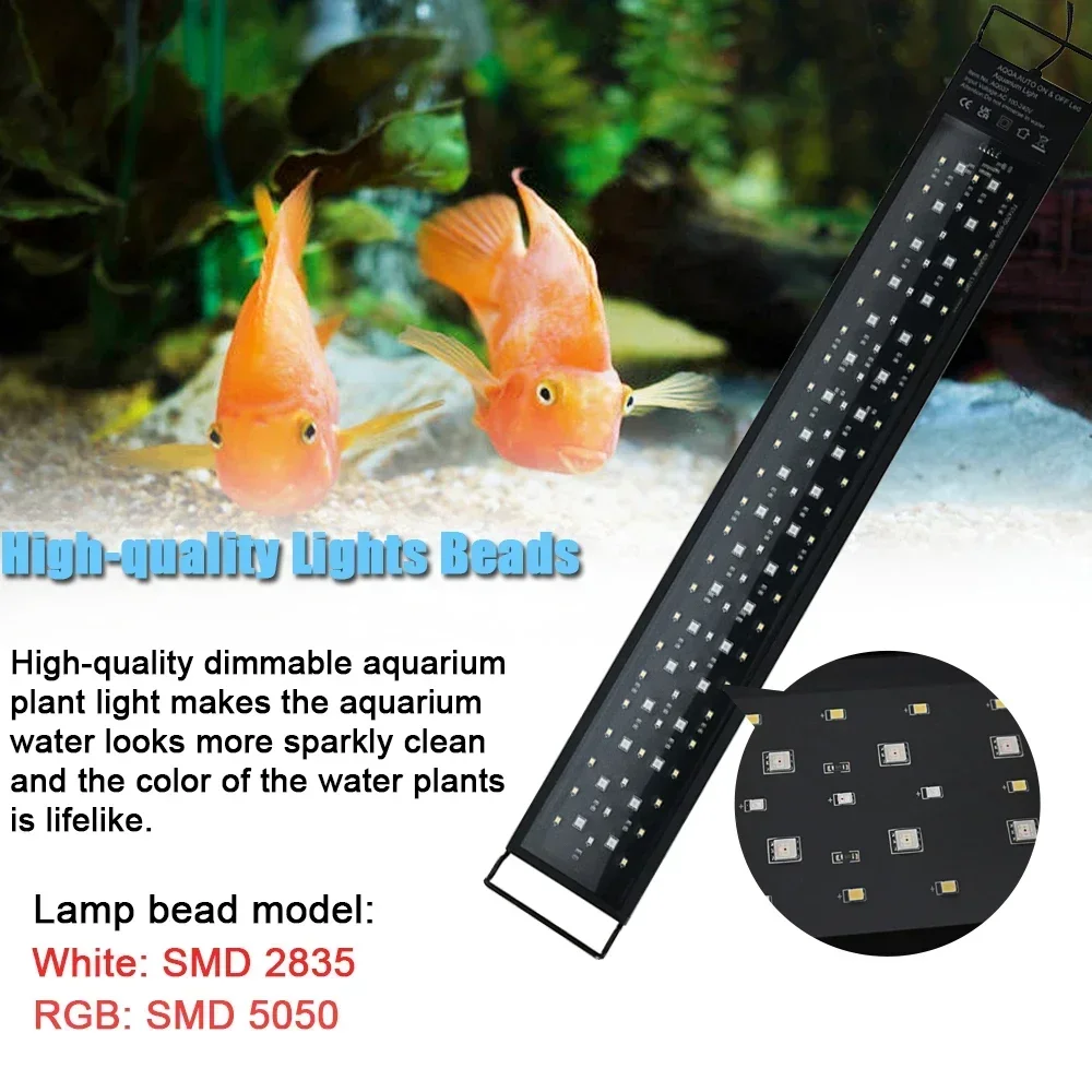 Iluminação LED para Aquário 30-60cm Espectro Completo Bivolt - Imagem 5