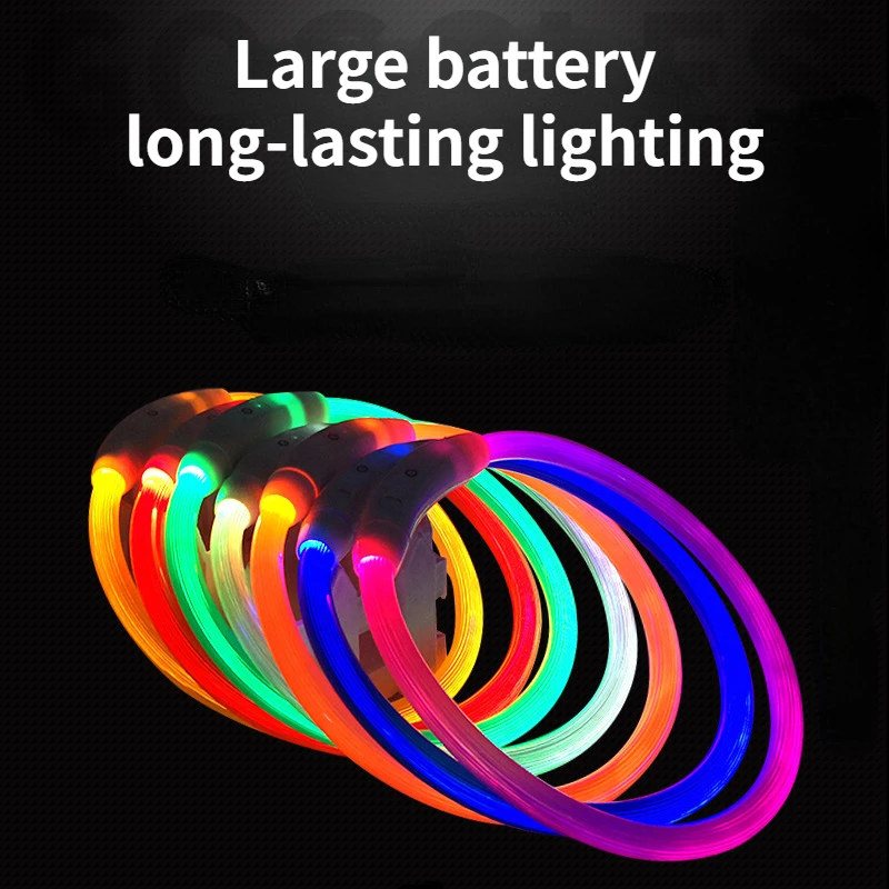 Coleira LED para Cães e Gatos Recarregável USB Anti Perda - Imagem 2