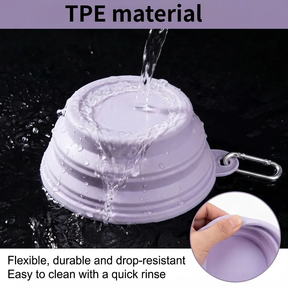 Tigela Dobrável para Cães de TPE 350ml para Viagem - Image 3
