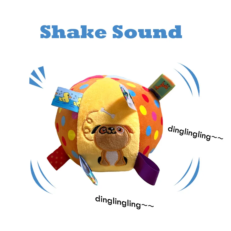 Brinquedo Bola de Pelúcia Vocal para Cães com Sino Interativo - Imagem 2