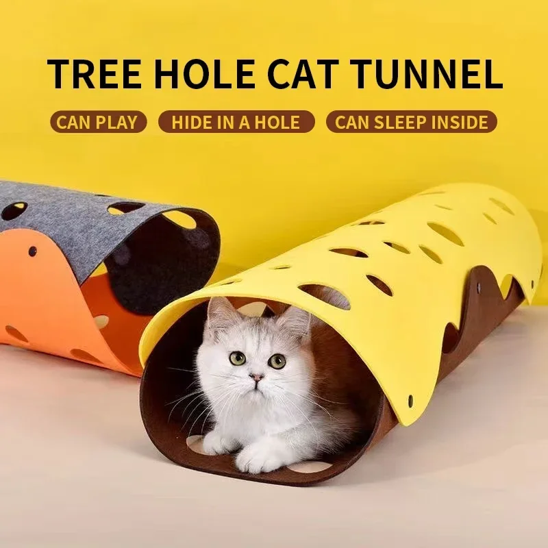 brinquedo túnel para gatos dobrável