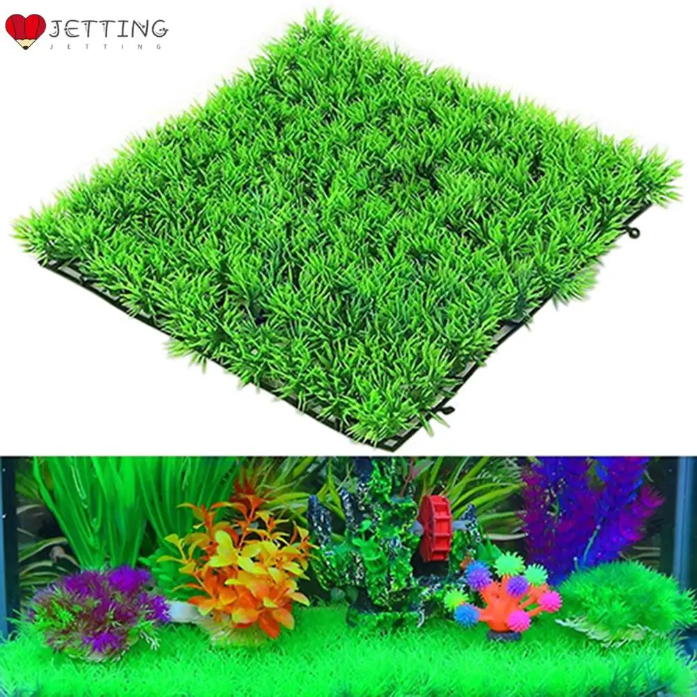 Grama Artificial para Aquário de Plástico Verde 25x25 cm - Imagem 2