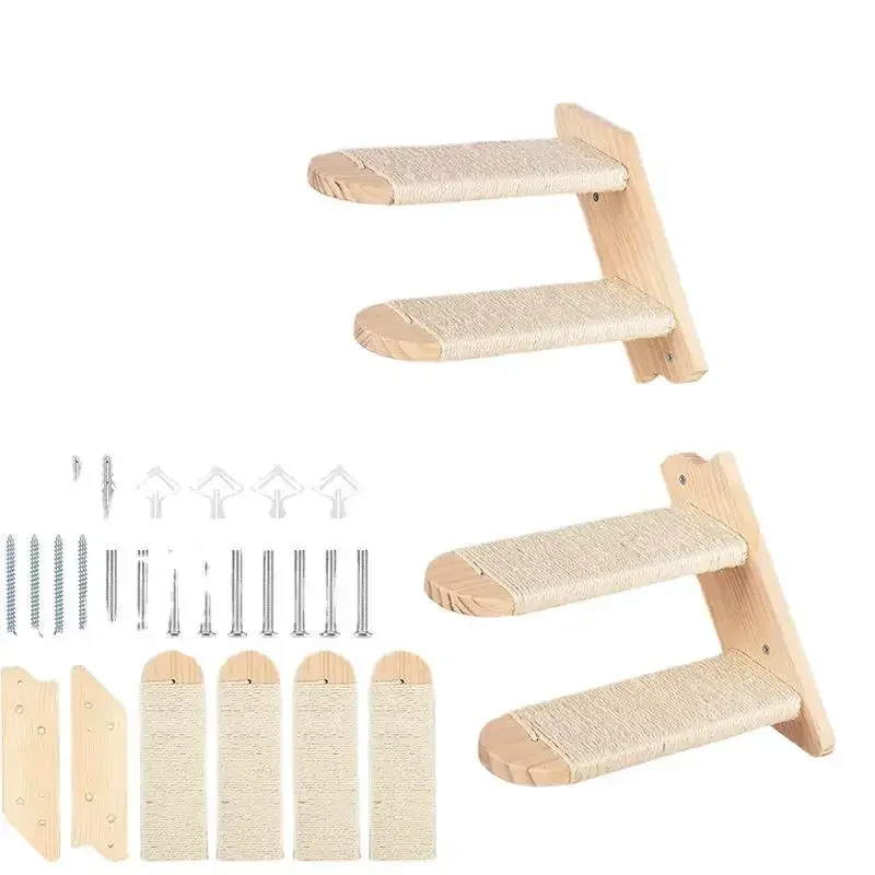Prateleira de Escalada para Gatos de Parede com Corda de Sisal Reversível - Imagem 5