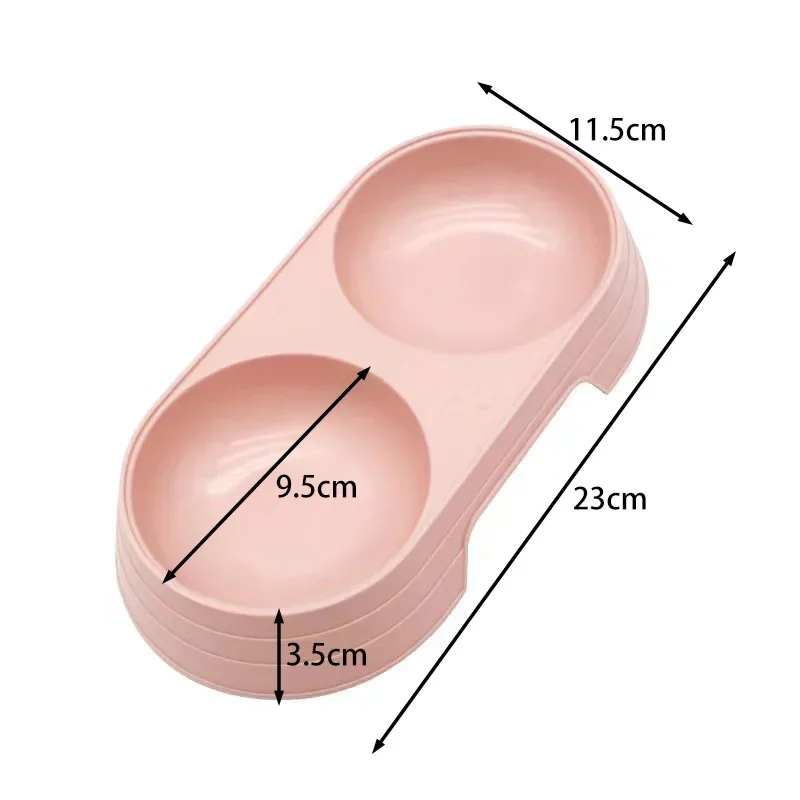 Tigela Dupla para Cães e Gatos de Plástico 23 cm para Comida e Água - Image 2