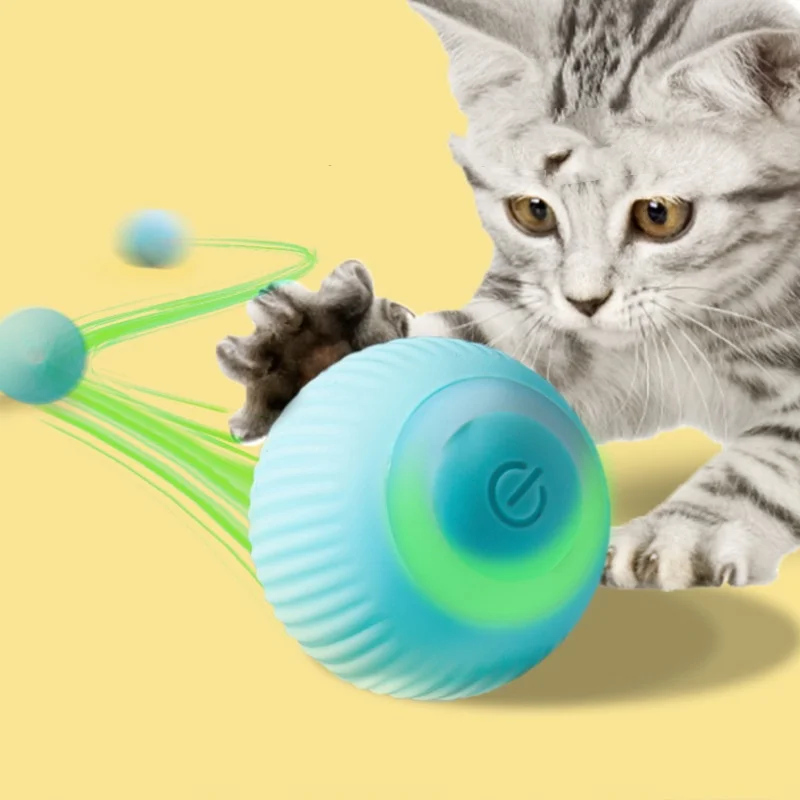 Brinquedo Interativo Elétrico para Gatos, Bola Rolante com Resistência a Mordidas - Imagem 3