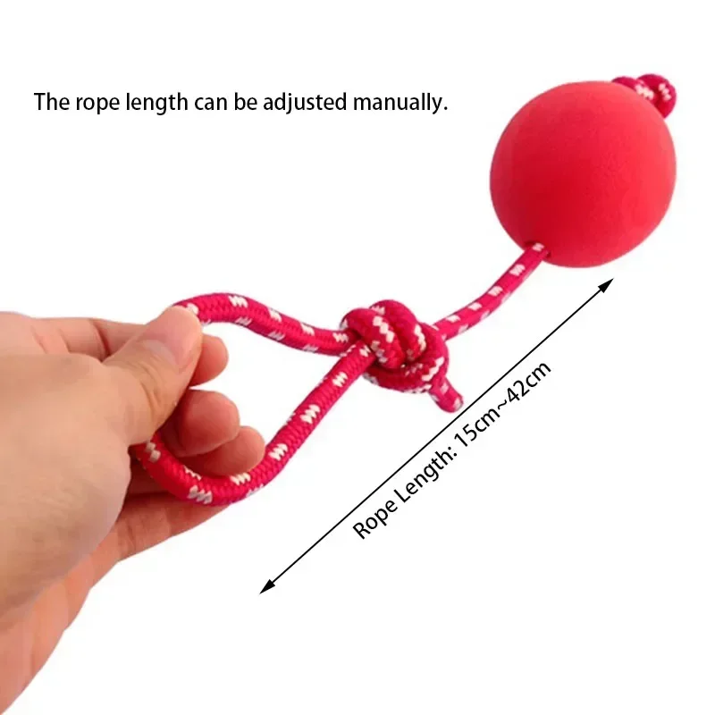 Brinquedo Bola de Borracha para Cães com Corda, Diâmetro 7 cm - Imagem 4