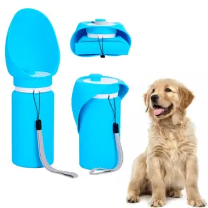 garrafa de água portátil dobrável para cães e gatos