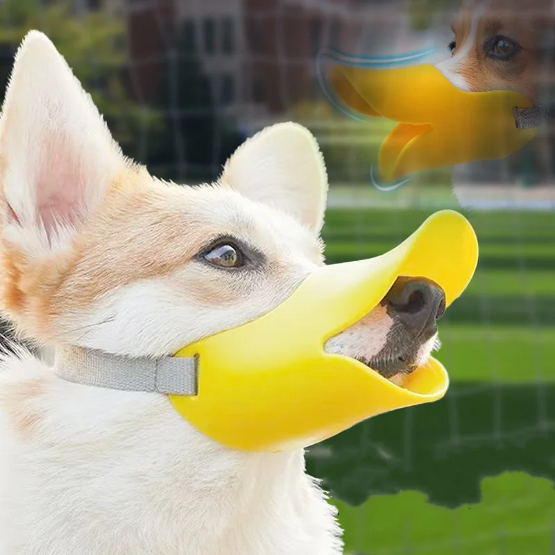 Focinheira de Silicone para Cães Ajustável Antimordida - Imagem 4