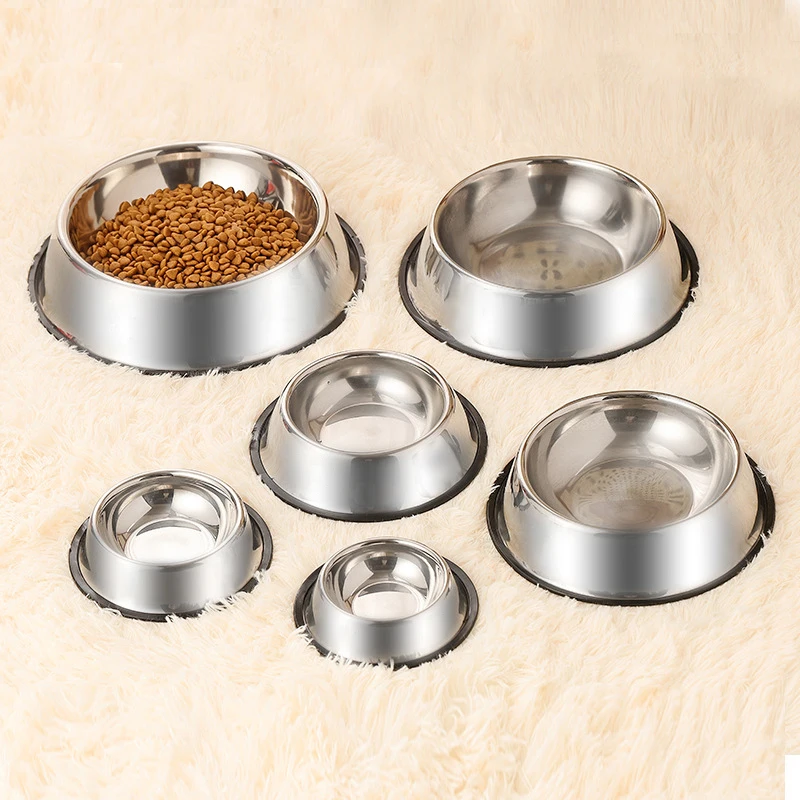 Tigela para Cães de Aço Inoxidável Antiderrapante Anti-Tombamento - Imagem 5