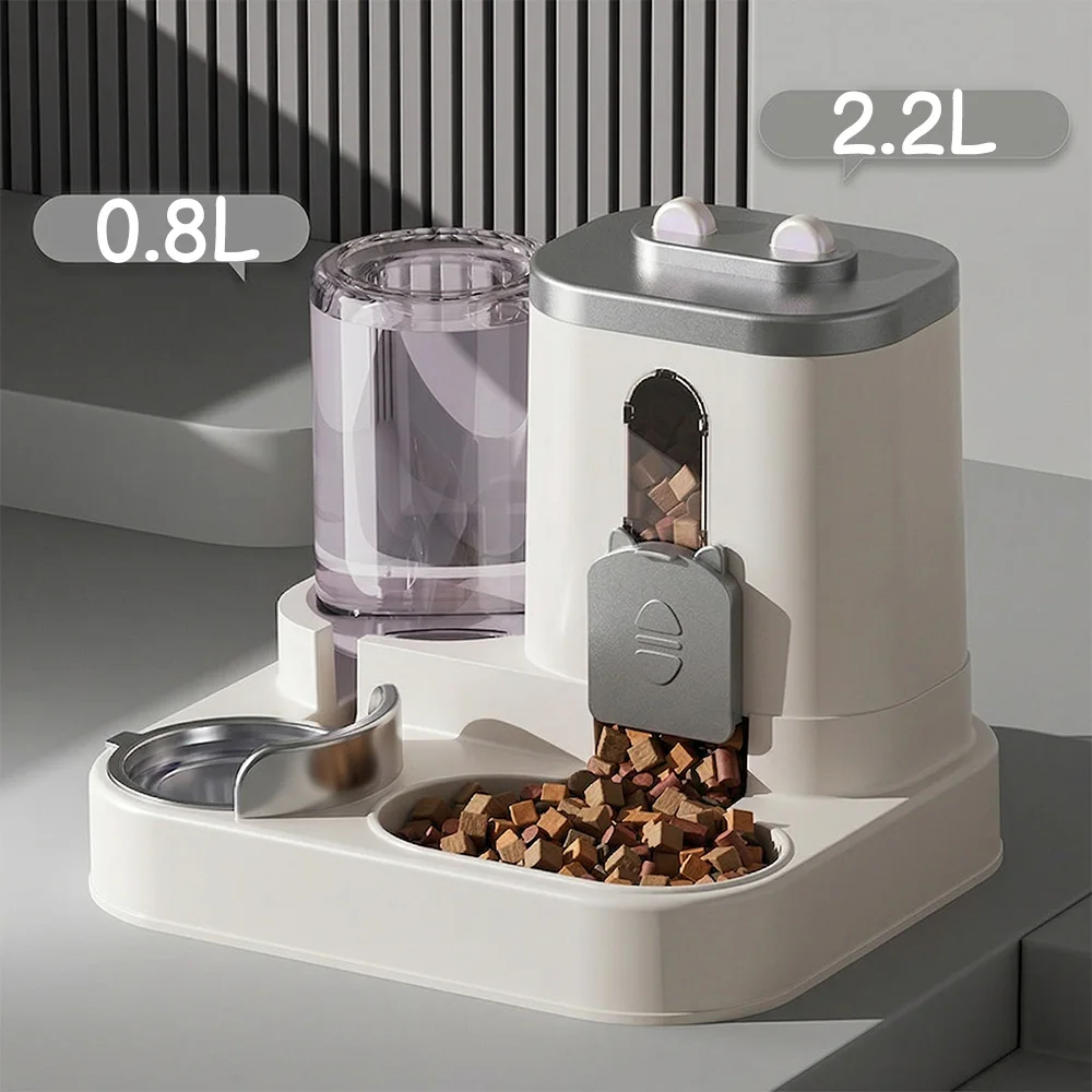 comedouro automático para cães e gatos com fonte