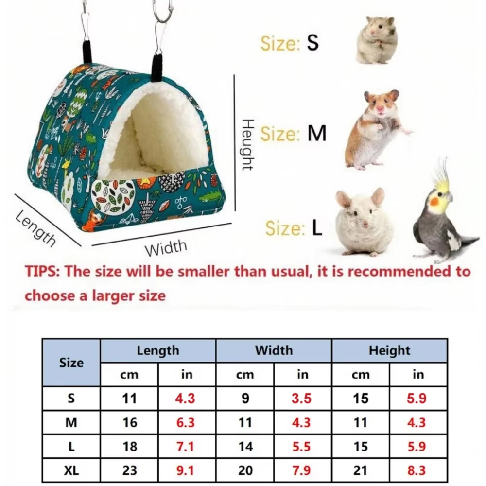 Cama de Algodão para Pássaros ou Hamster com Gancho para Gaiola - Imagem 2