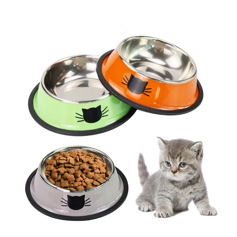 tigela para gatos em aço inoxidável