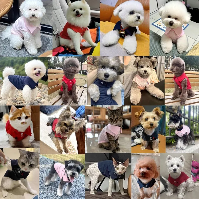 Camisa Polo para Cães e Gatos de Fibra de Poliéster Leve - Imagem 2