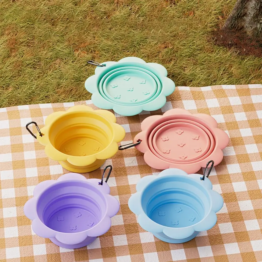 tigela dobrável de silicone para cães