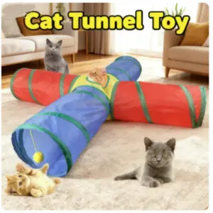 túnel para gato dobrável interativo
