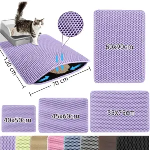 tapete para caixa de areia de gato roxo