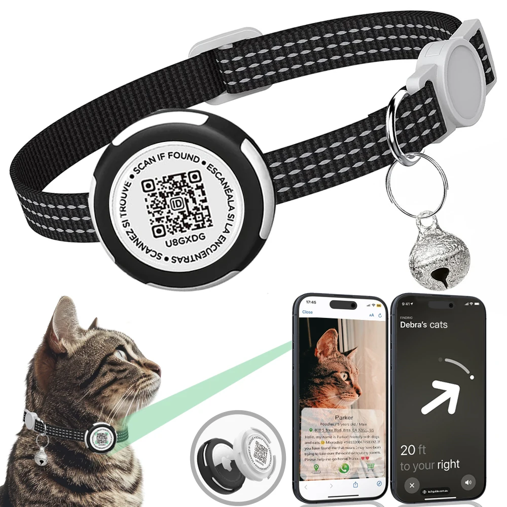 coleira para gatos com suporte airtag