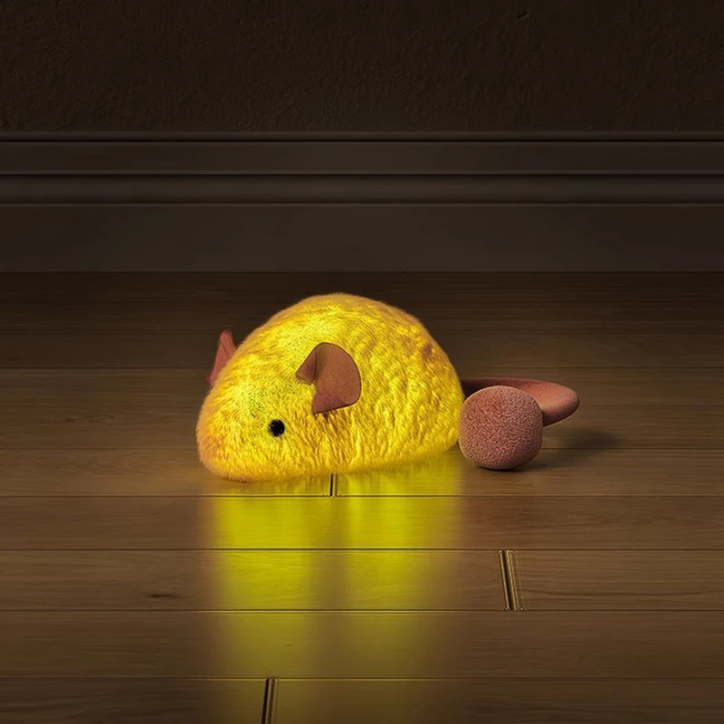 Brinquedo de Pelúcia para Gatos Rato Luminoso com Som de Animal - Imagem 2