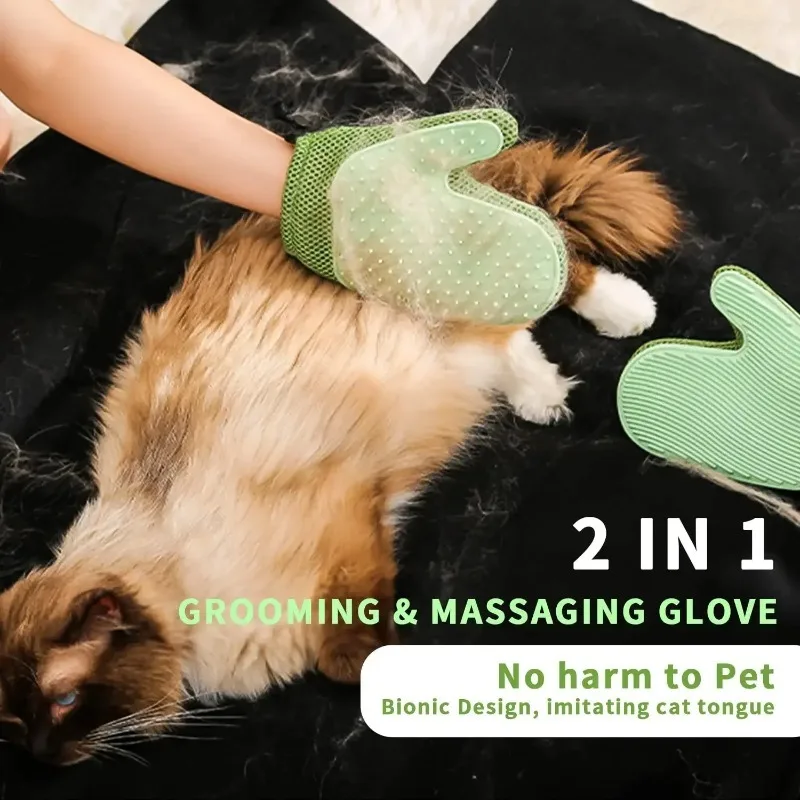 Luva Removedora de Pelos para Cães e Gatos Dupla Face - Imagem 3