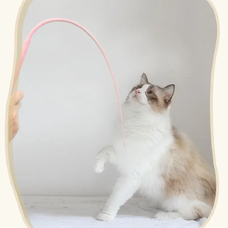 Brinquedo Varinha para Gatos com Cauda de Silicone de 52 cm - Imagem 5