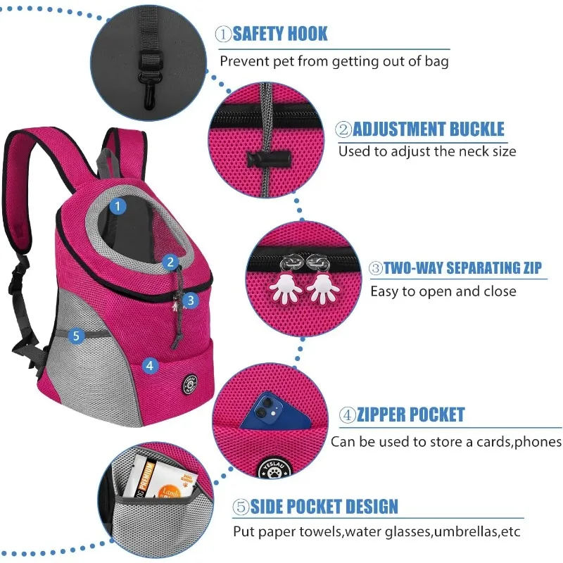 Mochila Transportadora para Cães e Gatos Pequenos Dobrável com Ventilação - Imagem 3