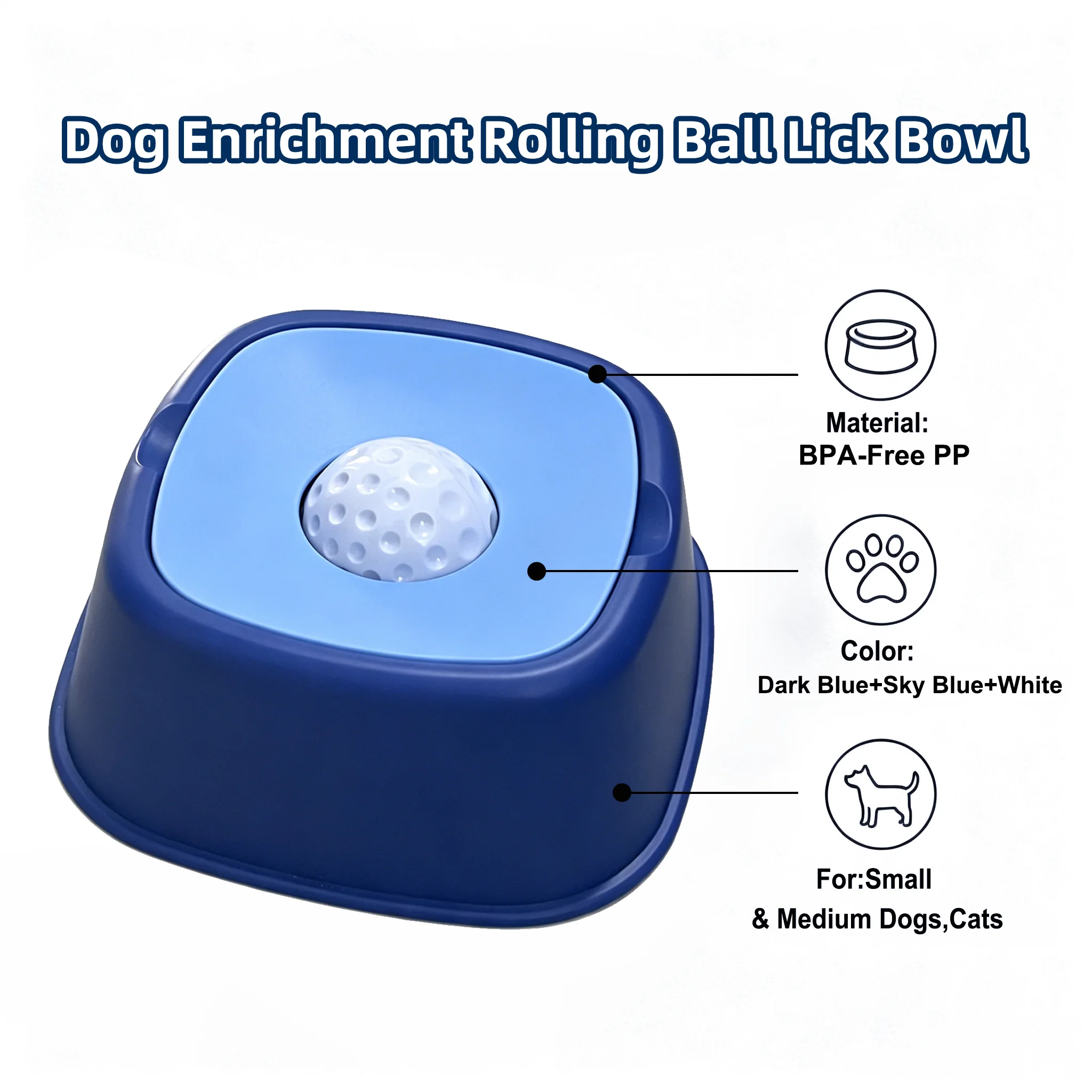Comedouro Lento para Cães e Gatos com Bolas Rolantes Antiderrapante - Imagem 6