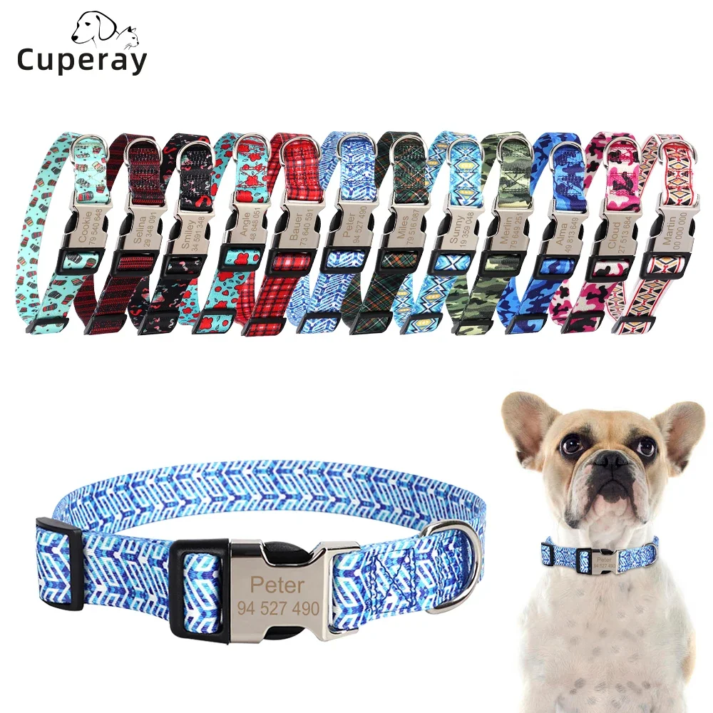 coleira personalizada para cães com fivela de metal