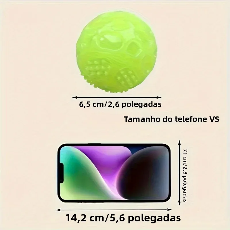 Brinquedo Bola para Cães que Brilha no Escuro para Entretenimento Noturno - Imagem 5