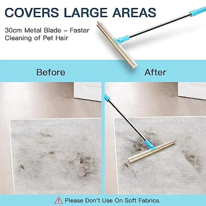 Conjunto Removedor de Pelos para Cães e Gatos com Alça Telescópica Ajustável - Imagem 3