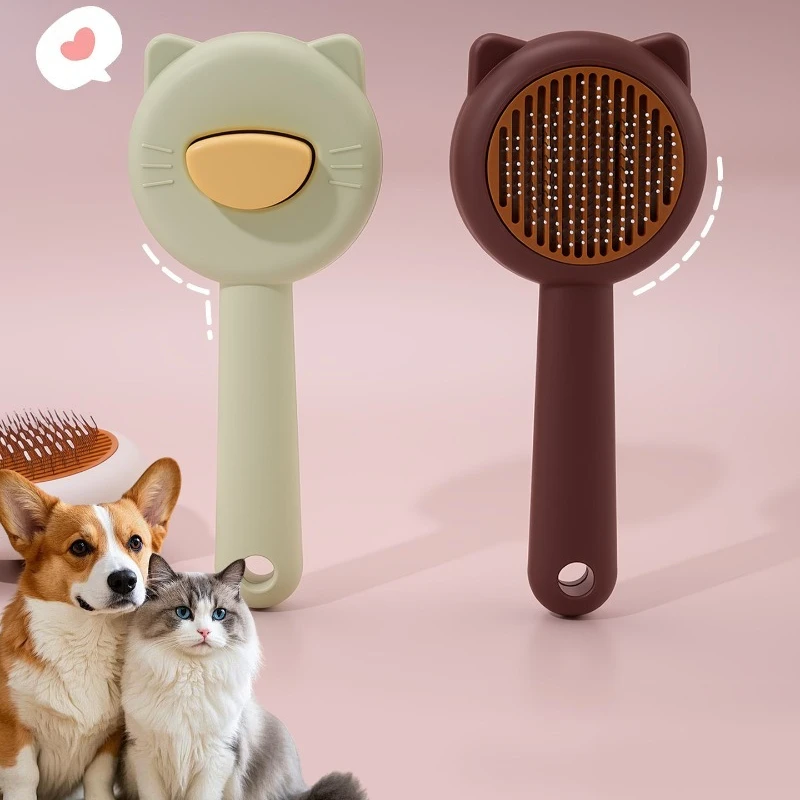 escova de pelos para gatos e cães com limpeza mágica