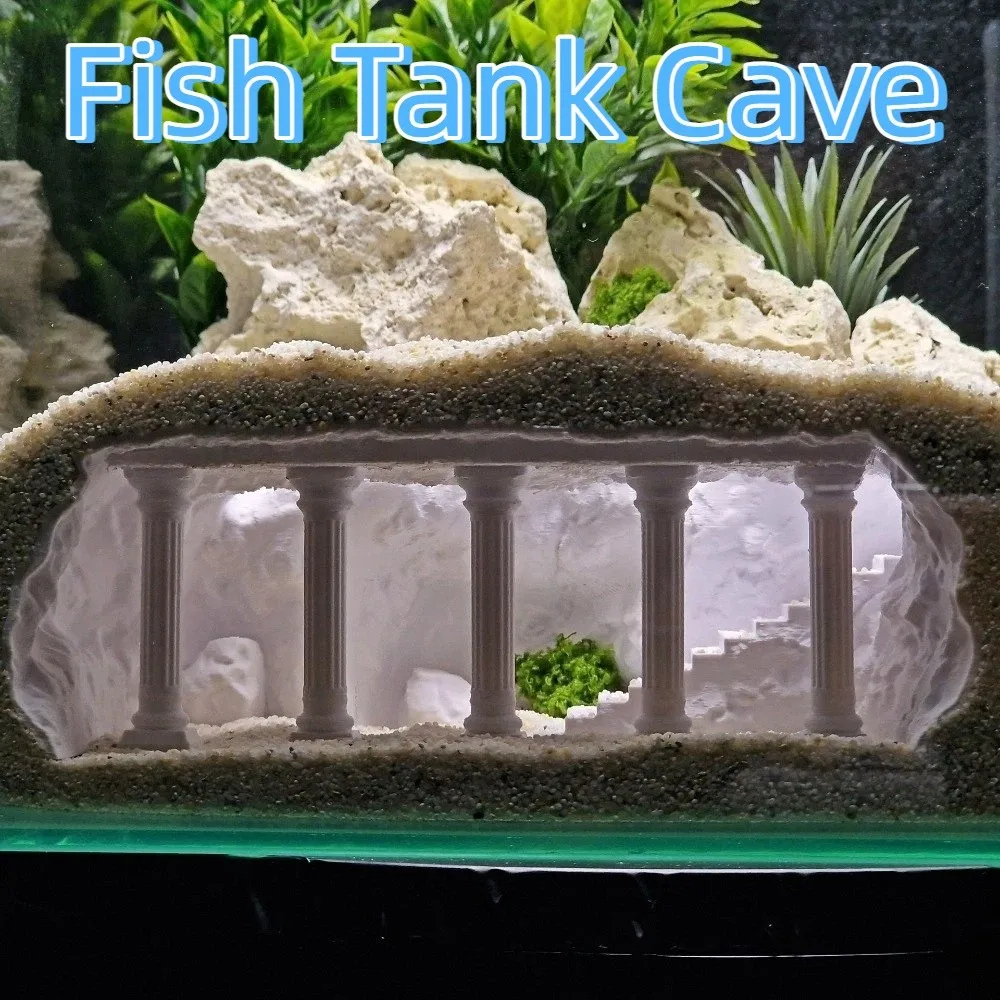caverna para aquário de plástico