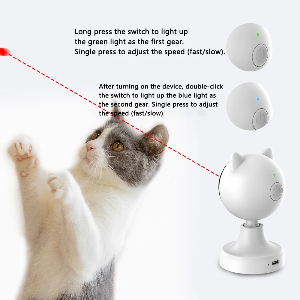 Brinquedo Laser para Gatos Recarregável USB com Sensor Inteligente - Image 4