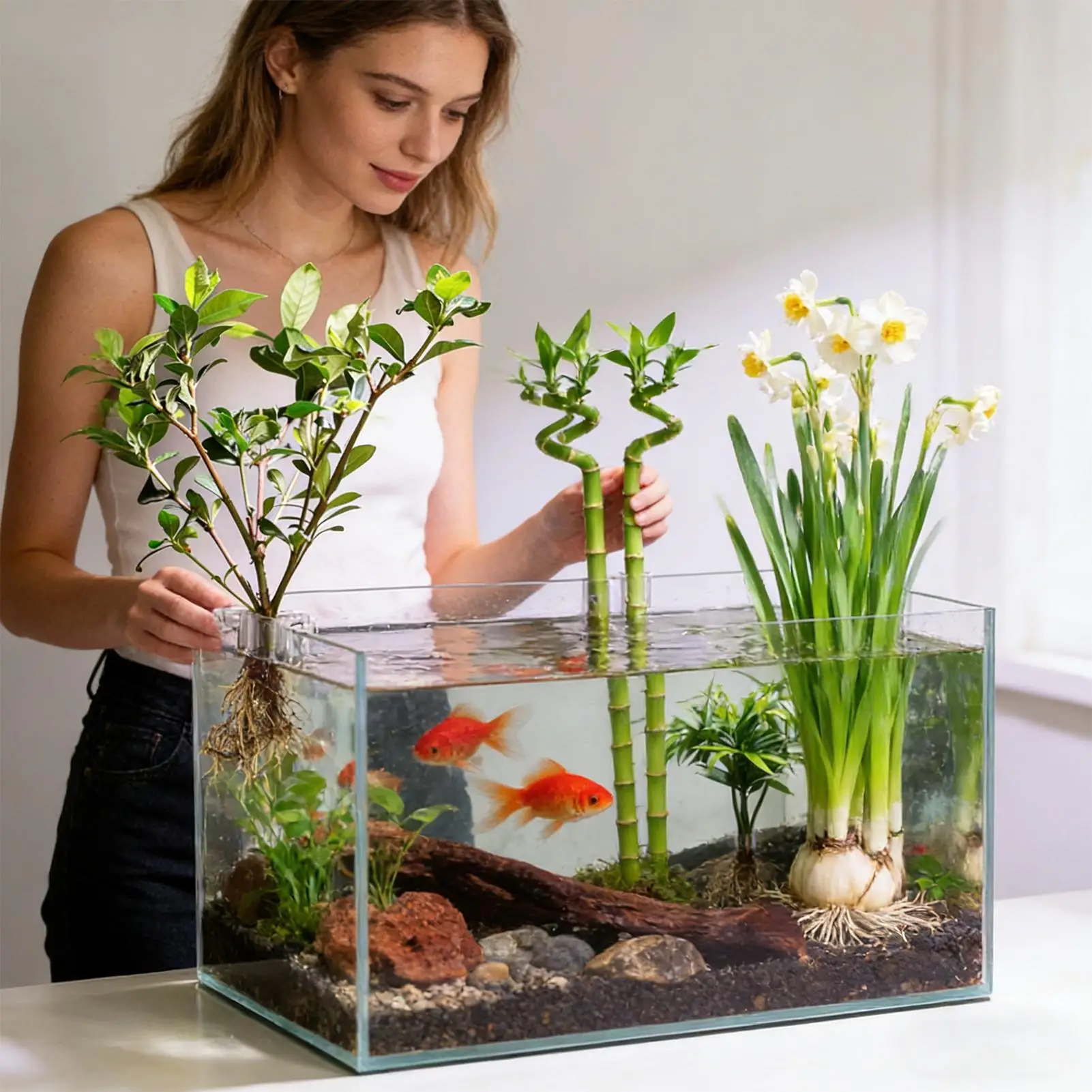 Suporte para Plantas de Aquário, 6 peças, Transparente - Imagem 2