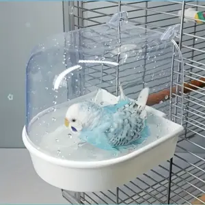 banheira para pássaros transparente