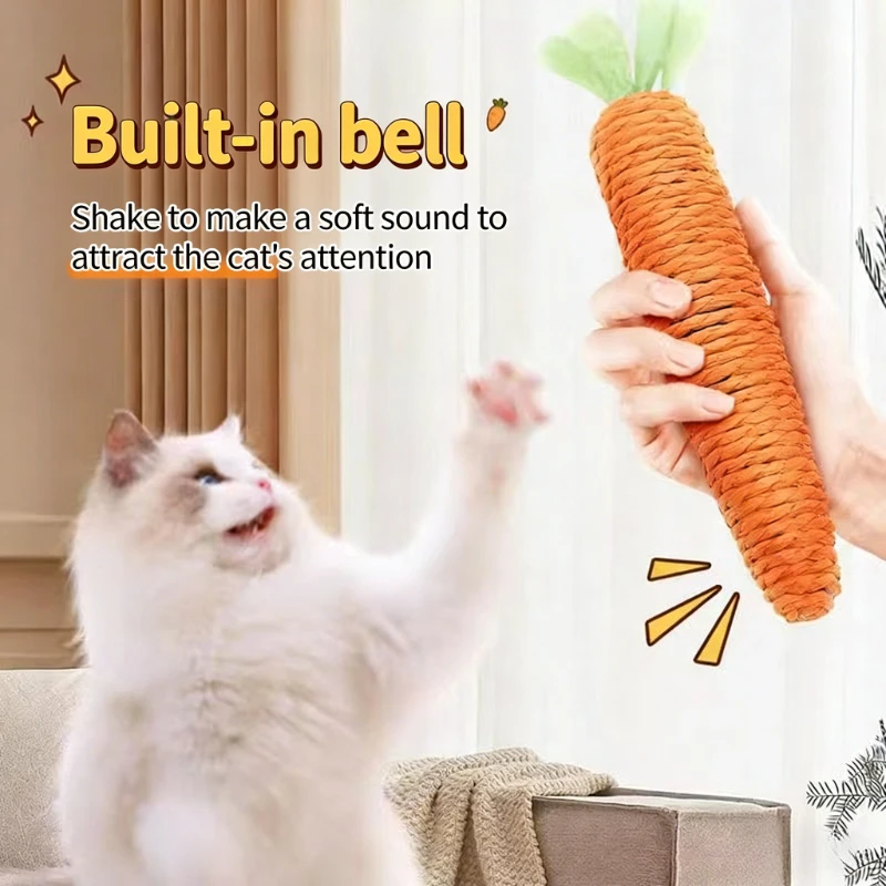 Brinquedo Cenoura para Gatos com Som para Morder - Imagem 2