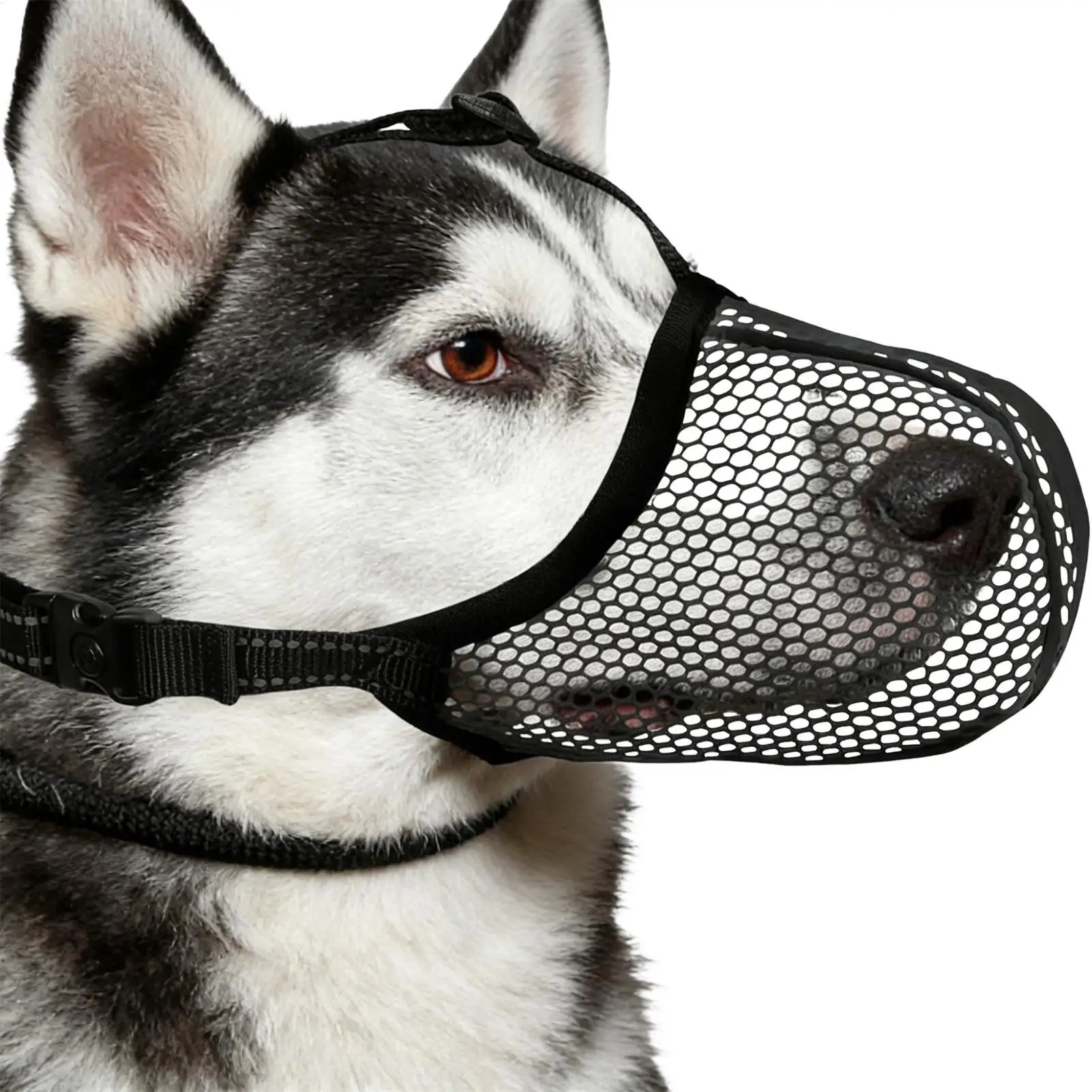 Focinheira de Malha para Cães Grandes com Faixa Refletiva - Image 3
