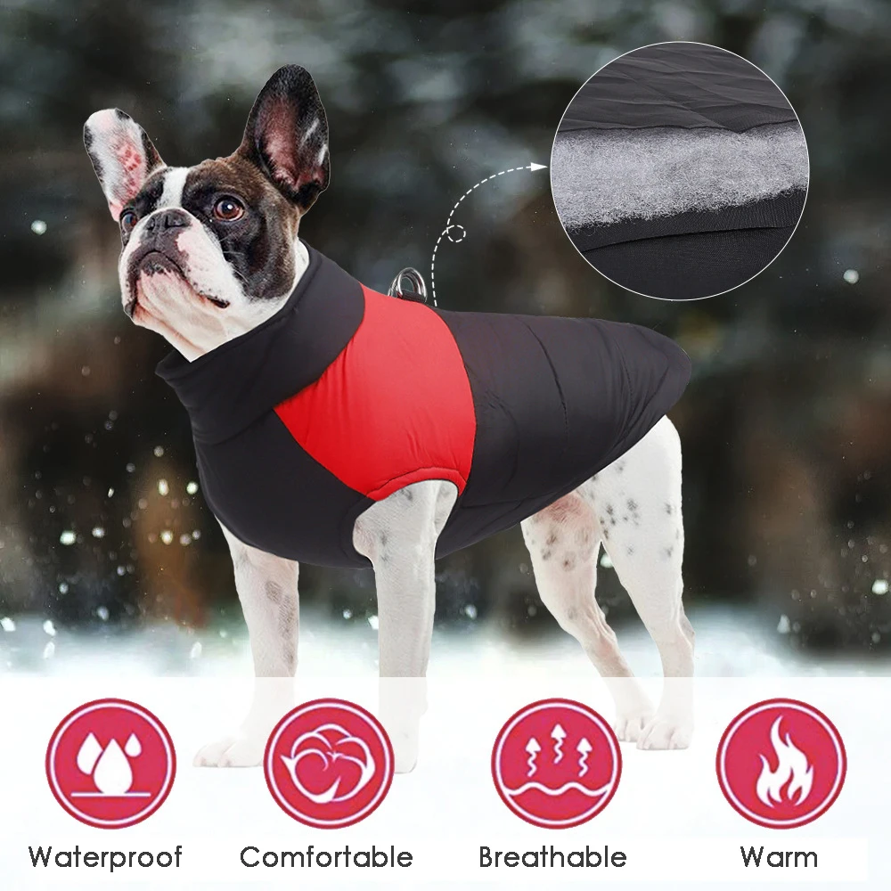 Jaqueta Impermeável para Cães Pequenos e Grandes com Zíper - Imagem 3