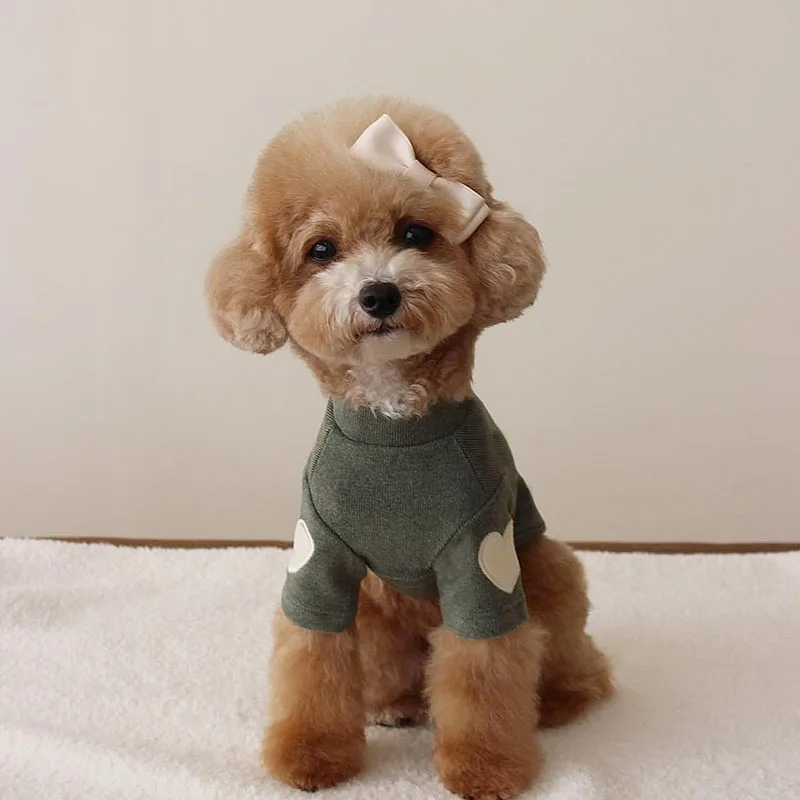 Roupa para Cães e Gatos de Inverno com Estampa de Urso e Coração - Image 3