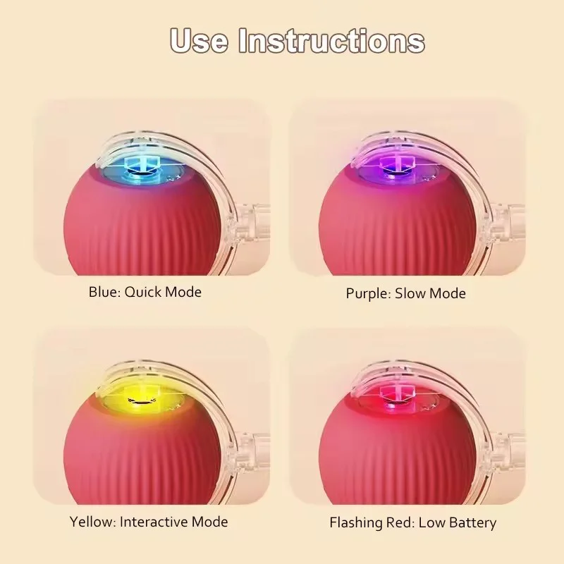 Bola Interativa para Cães e Gatos Pequenos Recarregável USB - Image 6