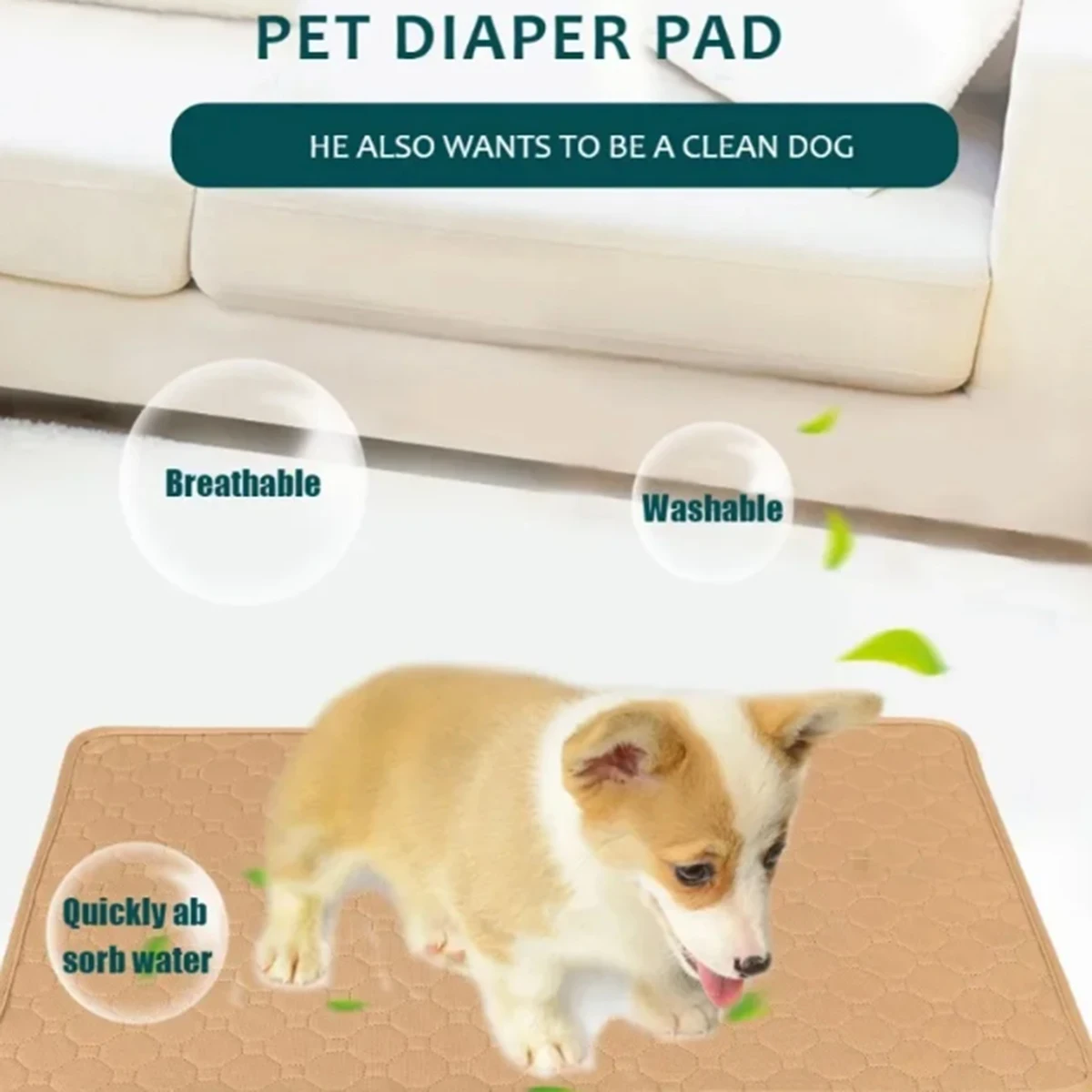 Tapete Absorvente para Cães Reutilizável e Lavável - Imagem 5