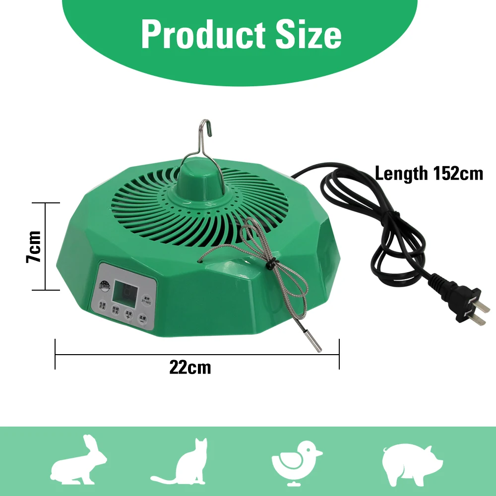 Lâmpada de Aquecimento para Aves e Pets 220V com Controle de Temperatura - Imagem 3