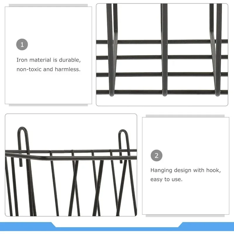 Alimentador de Feno para Coelhos de Metal 23x10x7,5cm com Ganchos - Imagem 2