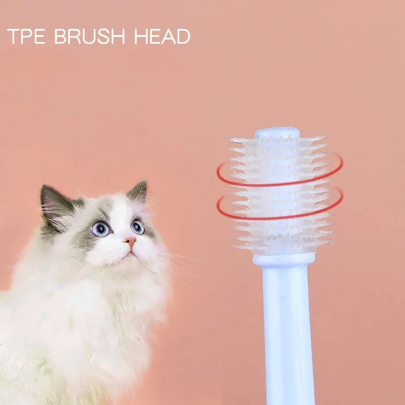 Escova de Dentes 360 Graus para Cães e Gatos Limpeza da Boca - Imagem 4